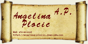 Angelina Pločić vizit kartica